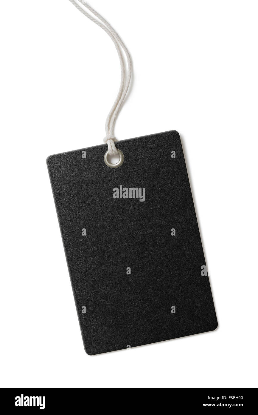 black paper price or gift tag isolated Stock Photo Alamy