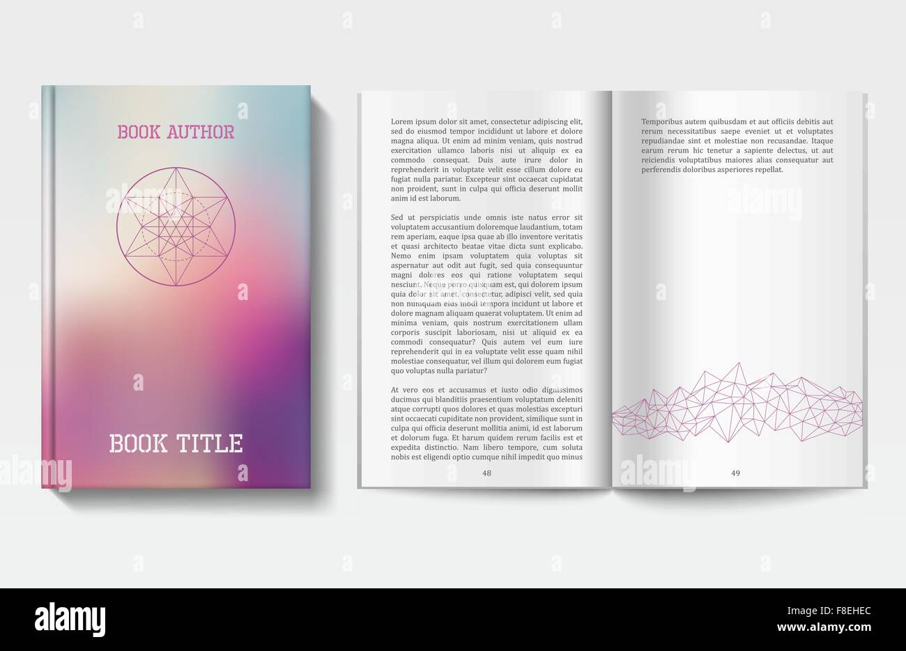 Book design template Stock Vector