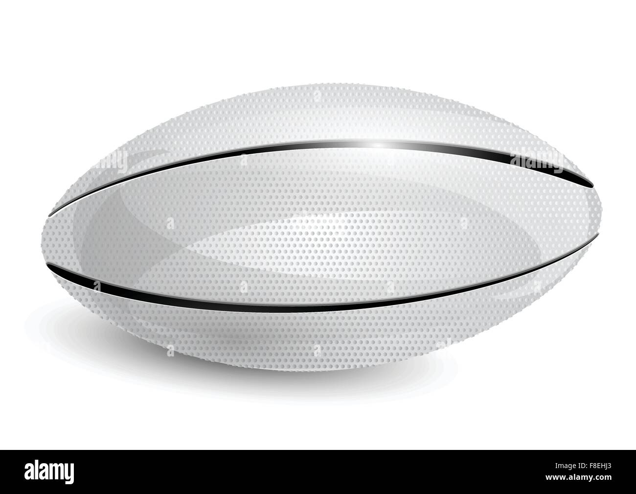 rugby ball. white ball on a white background Stock Vector Image & Art ...