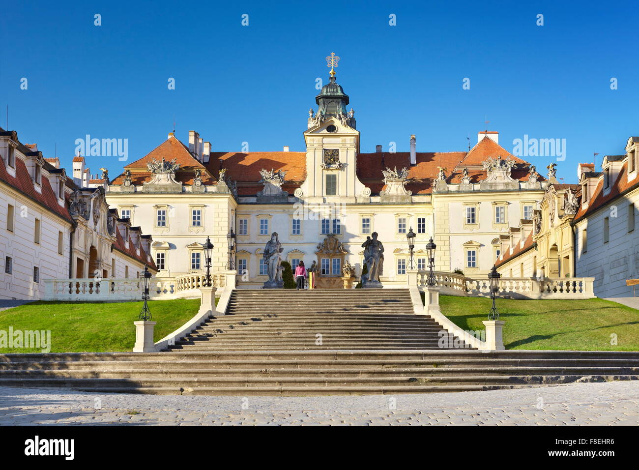 Czech Castle Valtice, Czech Republic, Europe Stock Photo