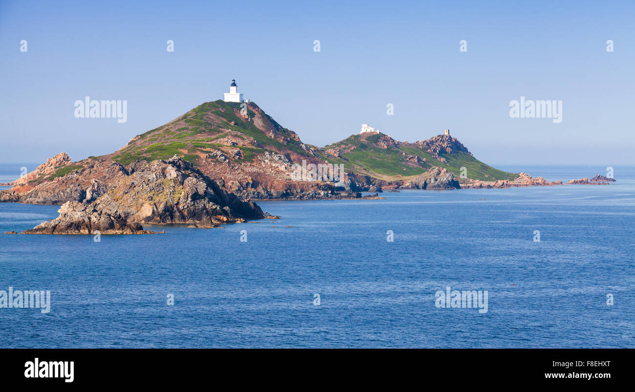 Isles Sanguinaires, small archipelago near Ajaccio, Corsica island, France Stock Photo