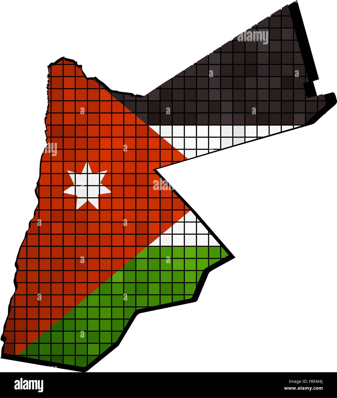 Jordan map with flag inside Stock Vector Image & Art Alamy