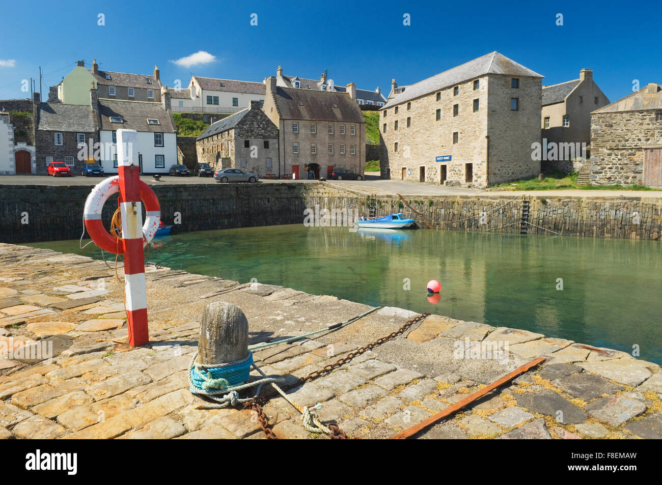 The village of Portsoy from the harbour - Aberdeenshire, Scotland. Stock Photo