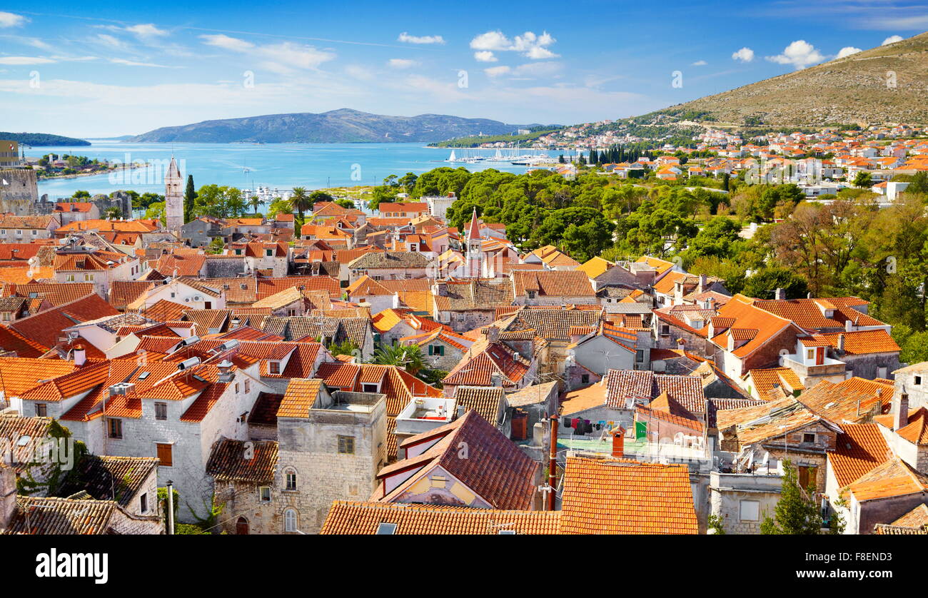 Aerial view of Trogir Old Town, Croatia Stock Photo