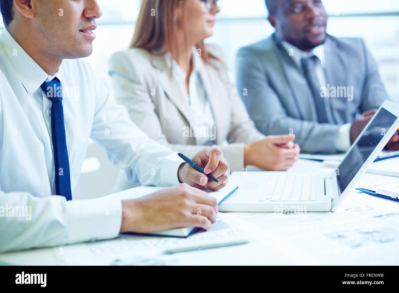 Business people having meeting at the office Stock Photo - Alamy