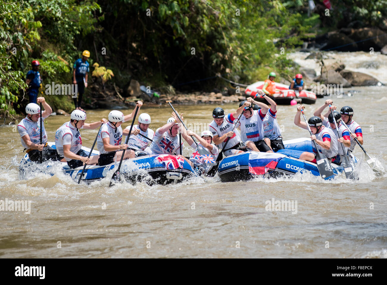 Sprint Rafting U19 men head to head sprint category final race between Great Britain ...