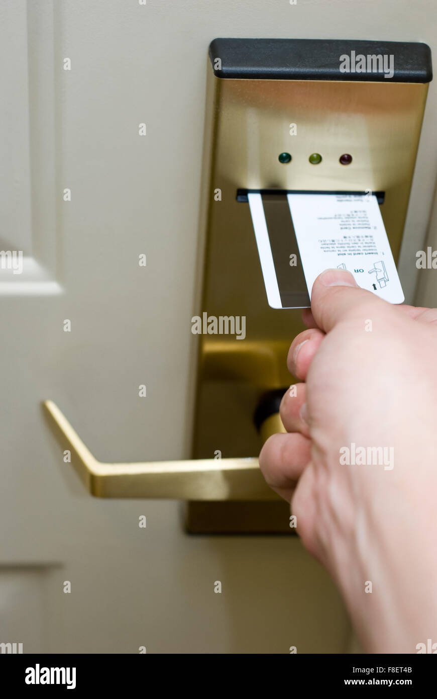 Persons hand unlocking hotel room hi-res stock photography and images ...