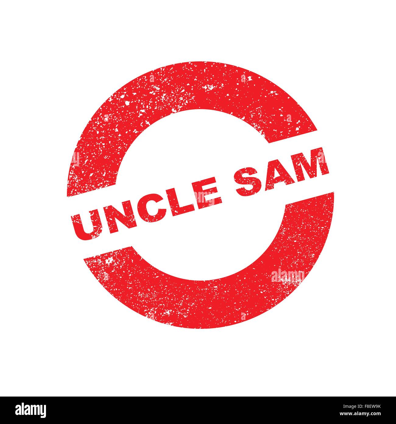A rubber ink stamp with the text Uncle Sam Stock Vector