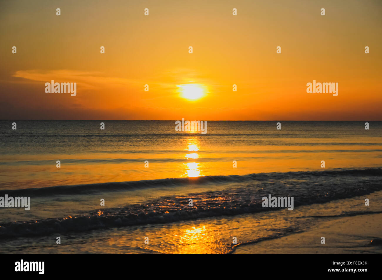 Beautiful sunset above the sea Stock Photo - Alamy