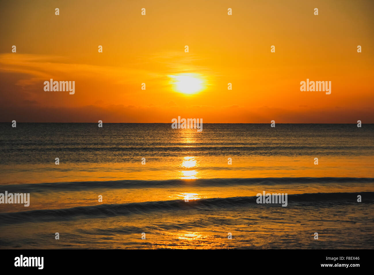 Beautiful sunset above the sea Stock Photo - Alamy