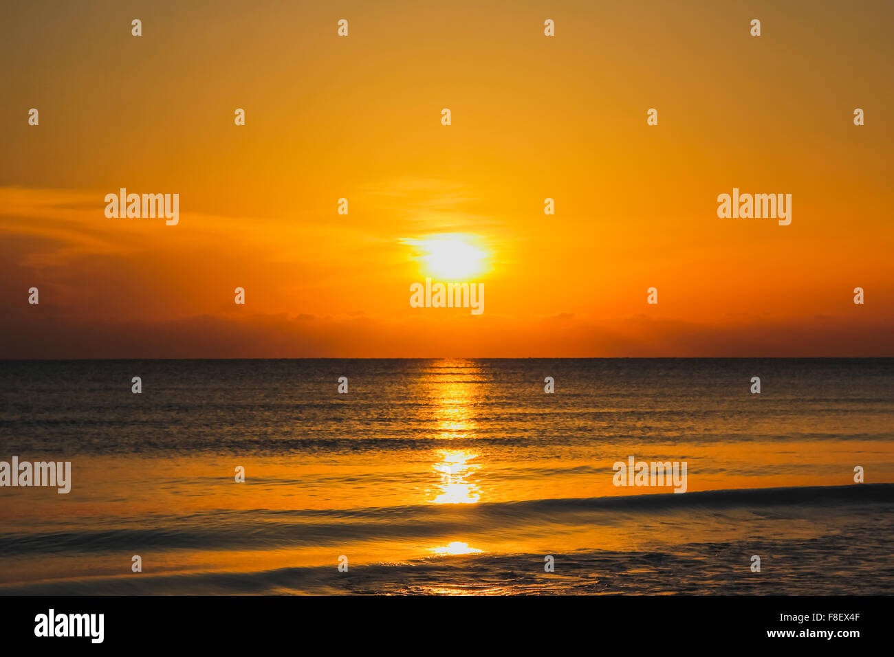Beautiful sunset above the sea Stock Photo - Alamy