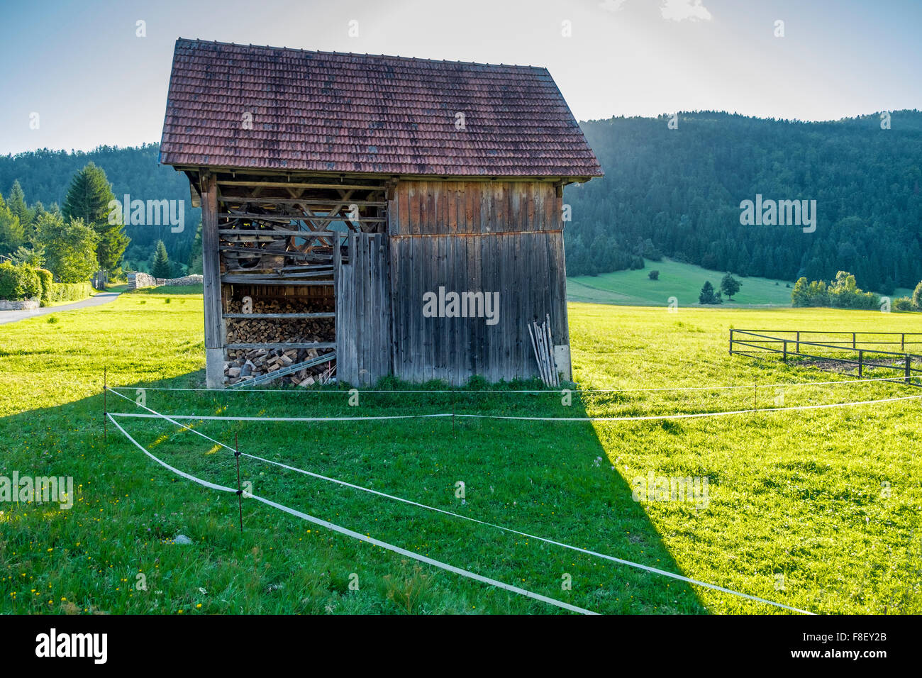 Retje village, Loski Potok, Slovenia Stock Photo - Alamy