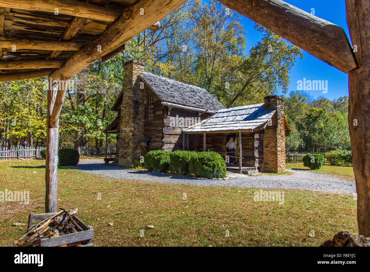 Historic Mountain Farm Museum In Oconaluftee Area Of Great Smoky