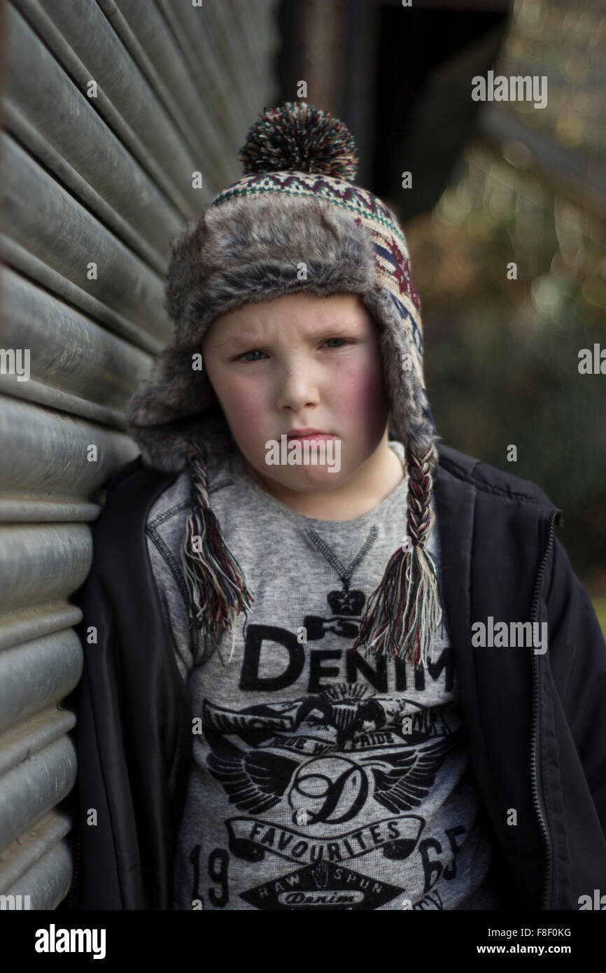 UNITED KINGDOM, WALES; 8 December 2015. Young boy poses for student