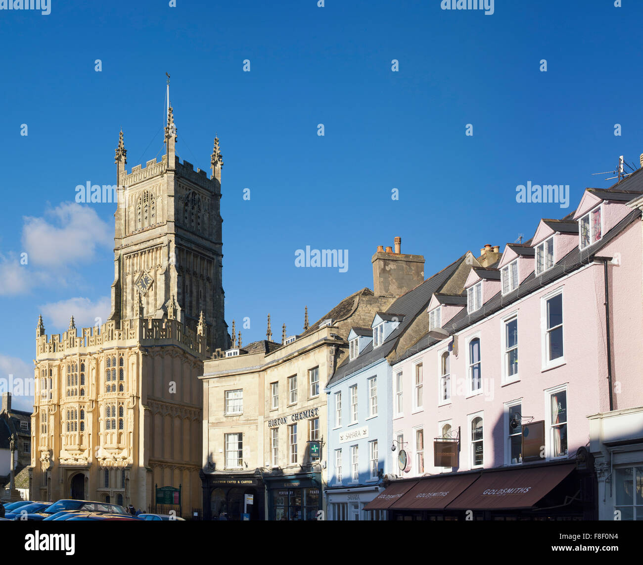Cirencester high street. Cotswolds, Gloucestershire, England Stock Photo