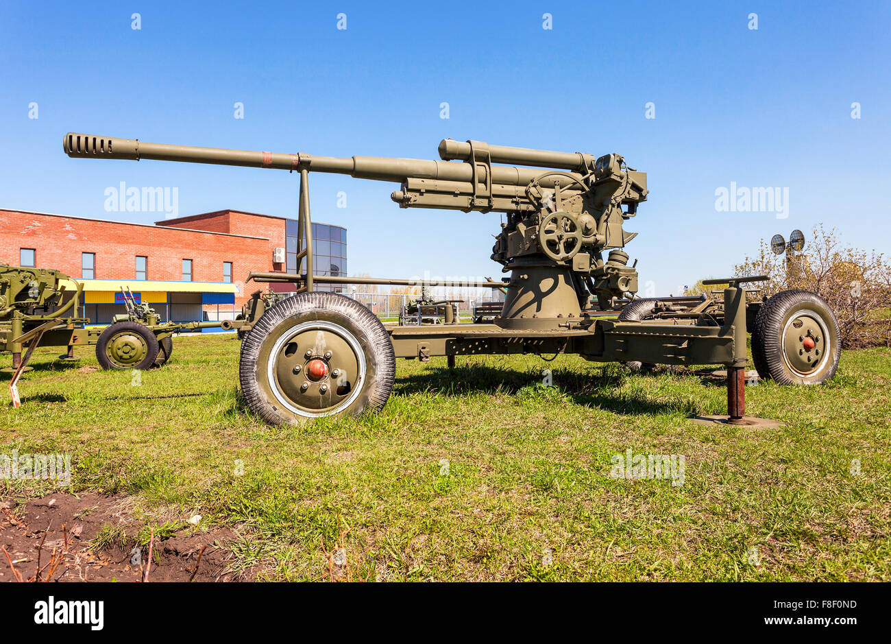 Antiaircraft gun model 1939 (52K) in Togliatti technical museum in