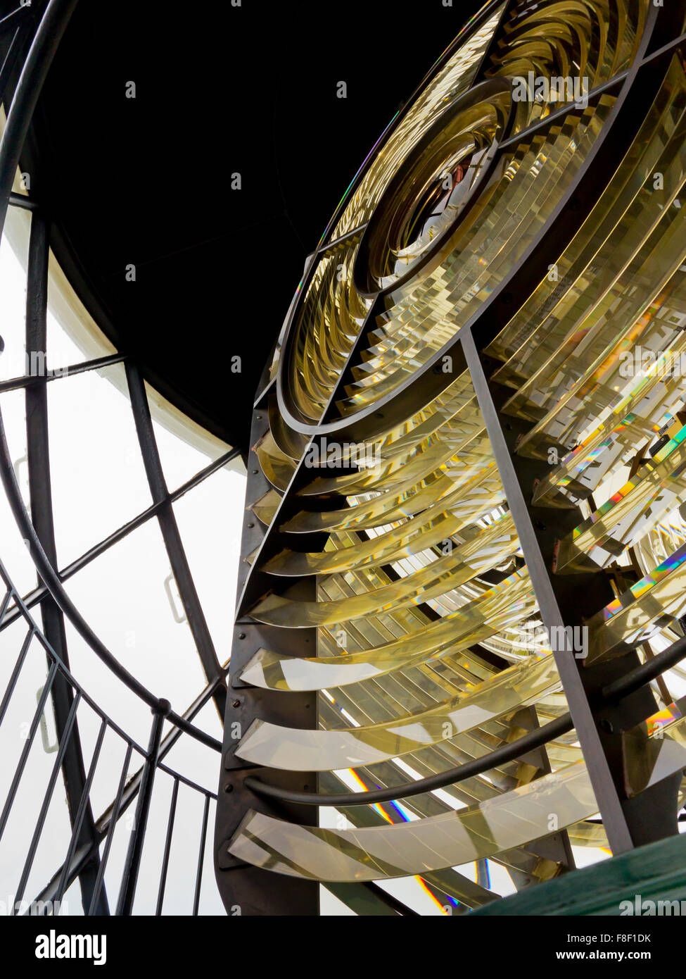 The catadioptric lens at St Catherine's lighthouse in Niton on the