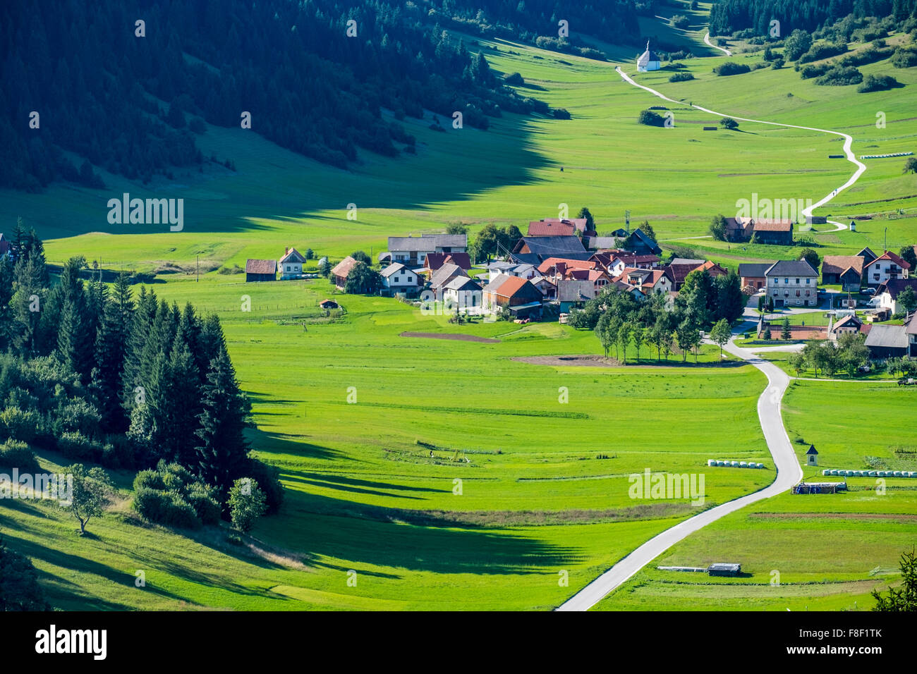 Retje village, Loski Potok, Slovenia Stock Photo - Alamy