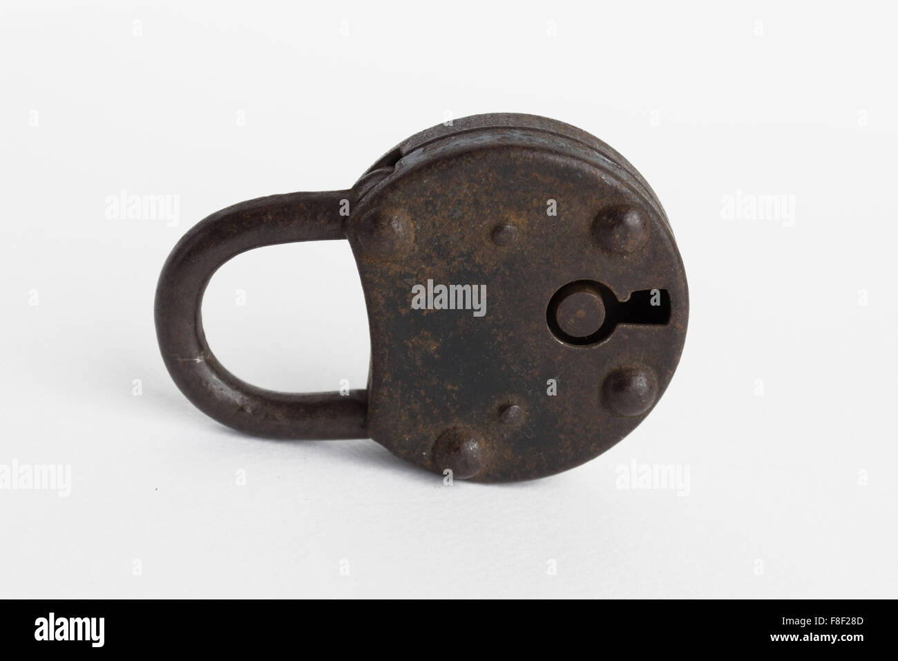 old padlock / black lock isolated on white background Stock Photo - Alamy
