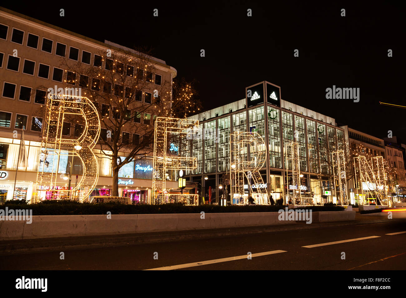 Berlin in letters at Christmas time Stock Photo