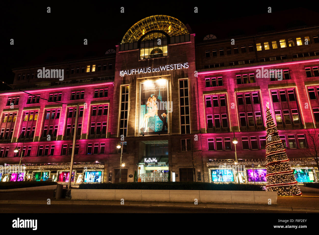 Kaufhaus des Westens department store at christmas time in Berlin Germany Stock Photo
