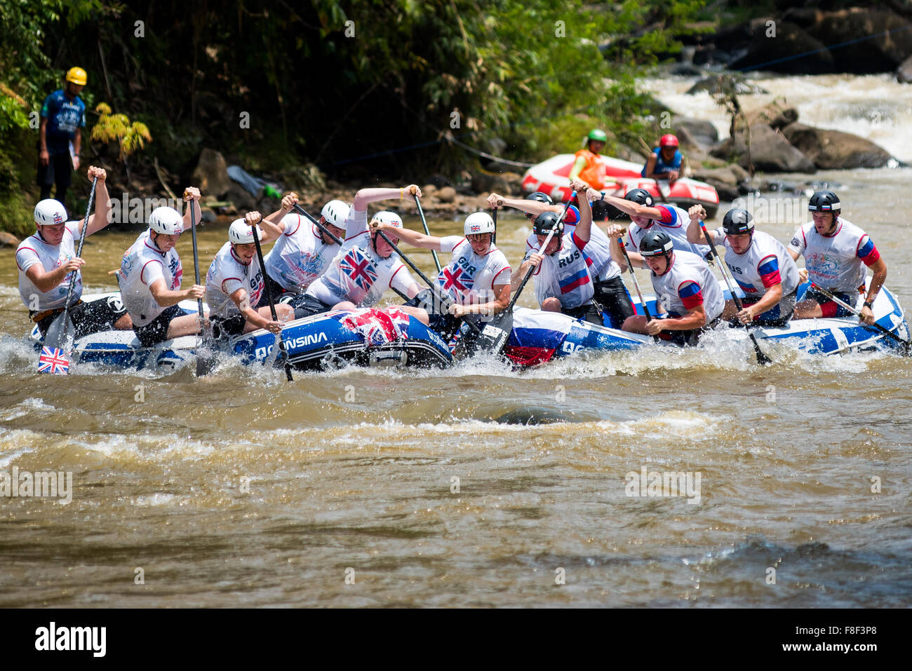 Sprint Rafting U19 Men Head to Head Sprint category final race between Great Britain ...