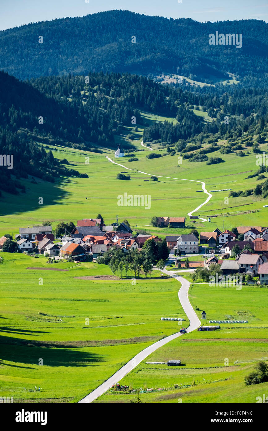 Retje village, Loski Potok, Slovenia Stock Photo - Alamy