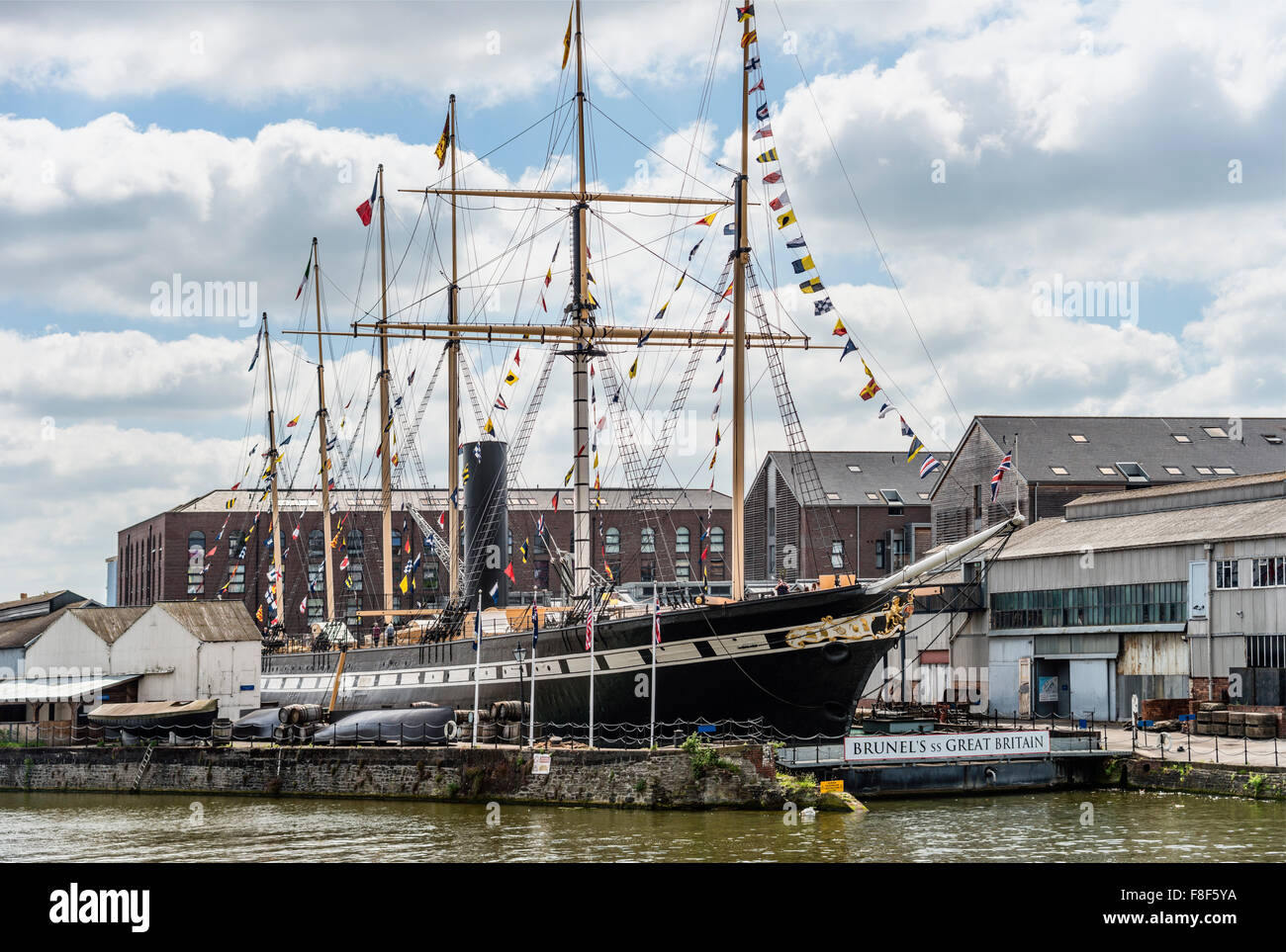Brunels SS Great Britain is a museum ship and former passenger steamship at Bristol Harbor, Somerset, England, UK Stock Photo