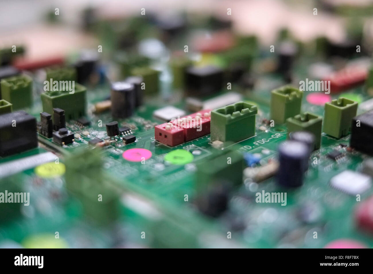 Detail of components of electrical circuit board Stock Photo - Alamy