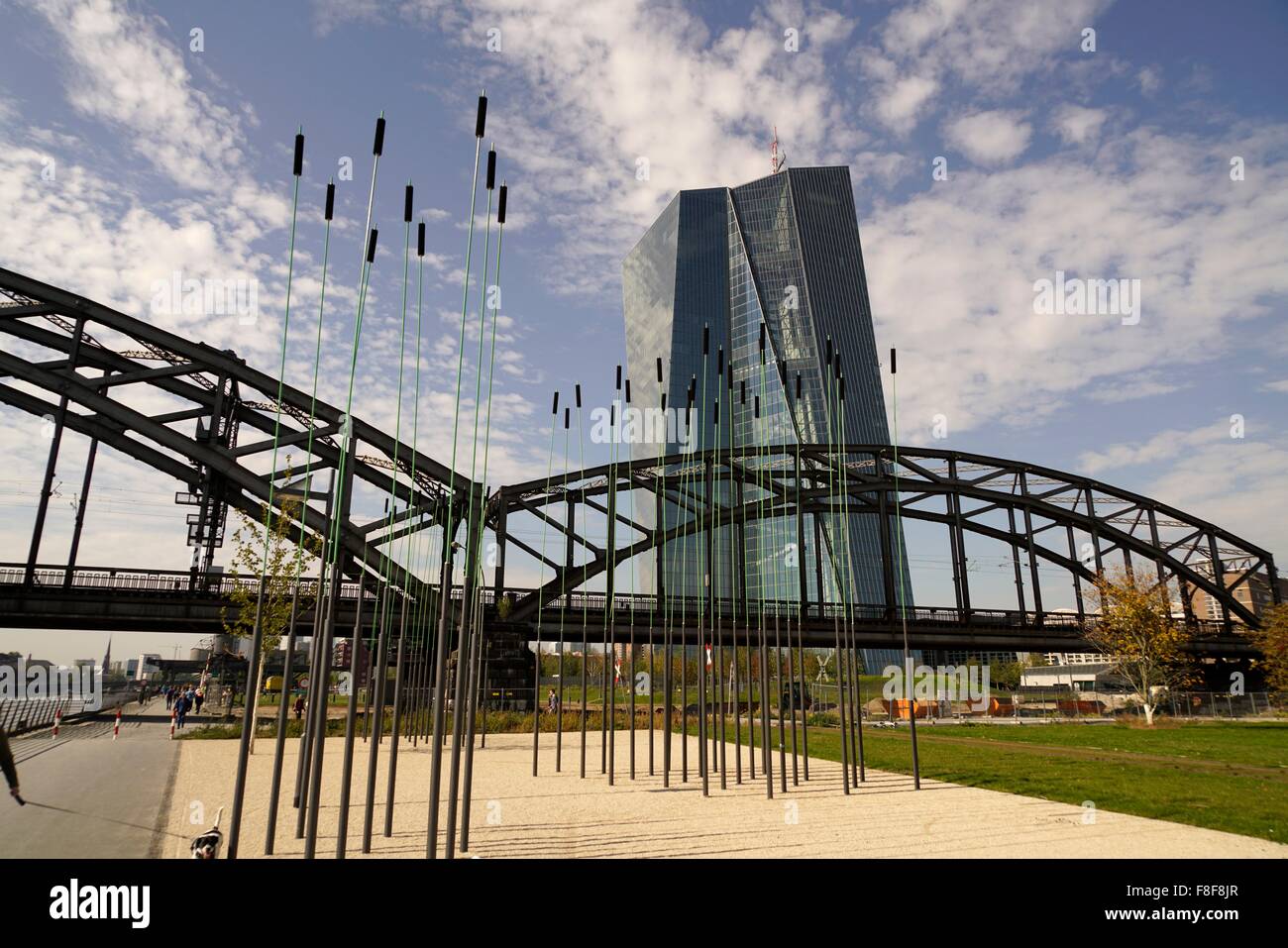 the new European Central Bank, Frankfurt am Main, Hessen, Germany, Europe Stock Photo