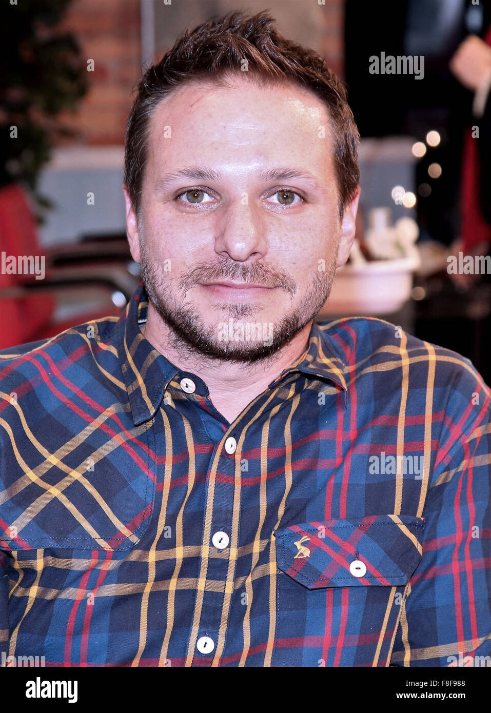 Drew Lachey visits the cast of 'Shear Madness' at the New World Stages