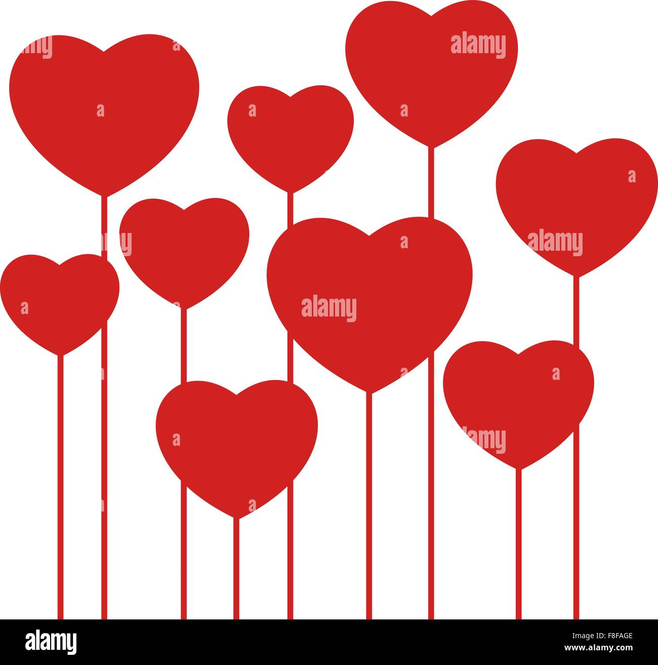 red hearts isolated Stock Vector Image & Art - Alamy