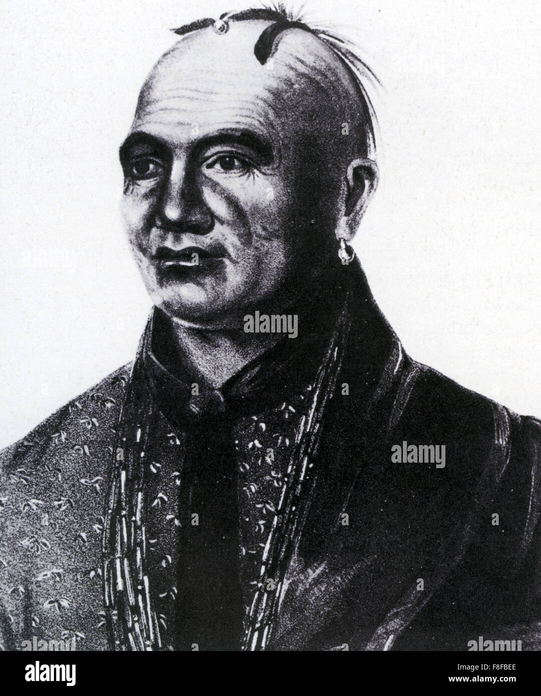 JOSEPH BRANT aka Thayendanegea (1743-1807) Mohawk military and political leader Stock Photo