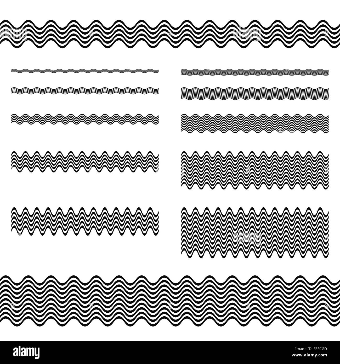Graphic design elements - page divider line set Stock Vector Image ...