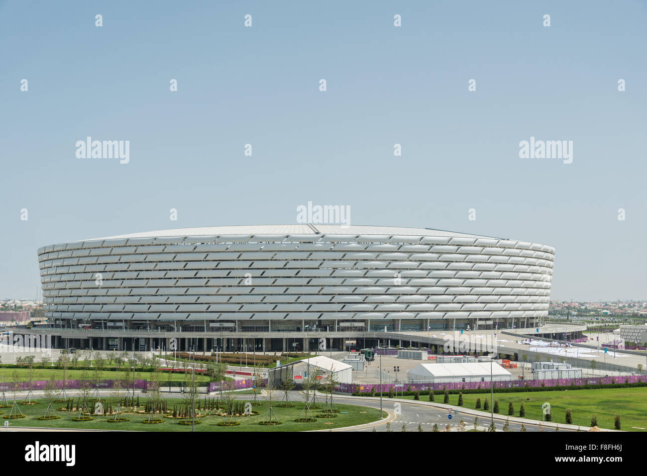 BAKU - MAY 10, 2015: Baku Olympic Stadium on May 10 in BAKU, Azerbaijan. Baku Azerbaijan will host the first European Games Stock Photo