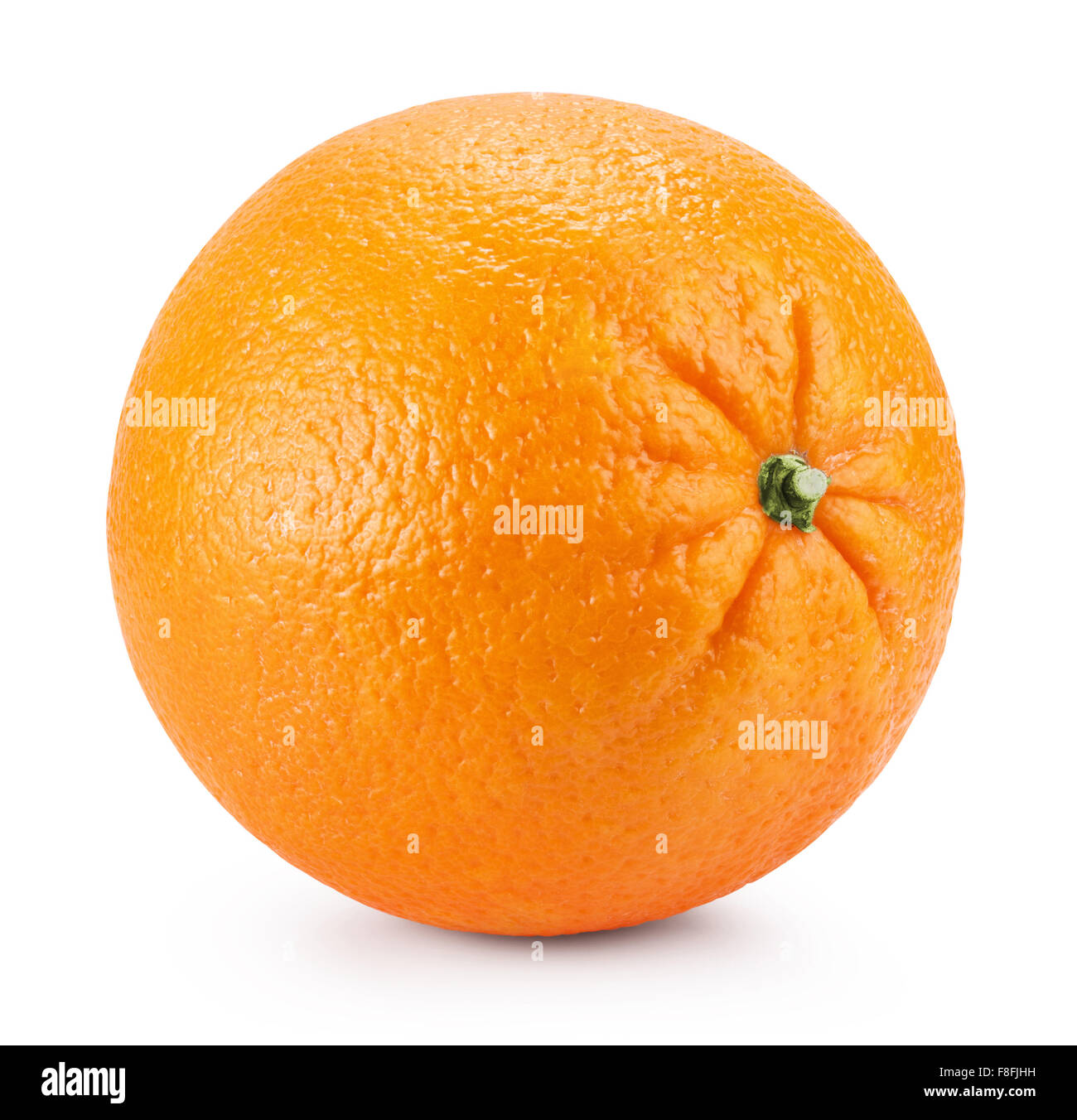 Ripe fresh orange on a white background. Clipping Path Stock Photo