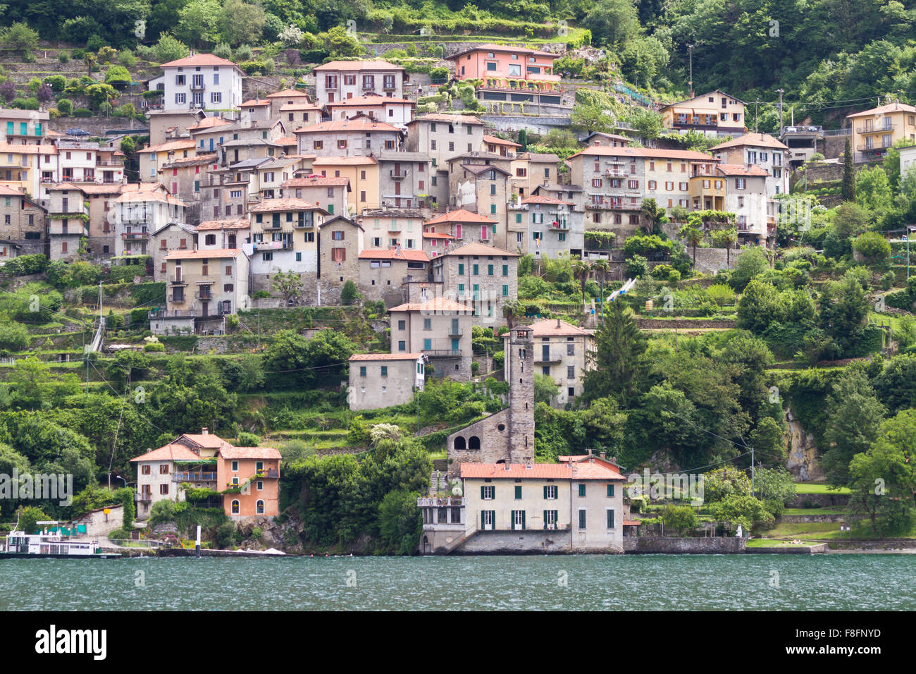 Lake Village Of Careno Lago Di Como Italy Stock Photo 91315601