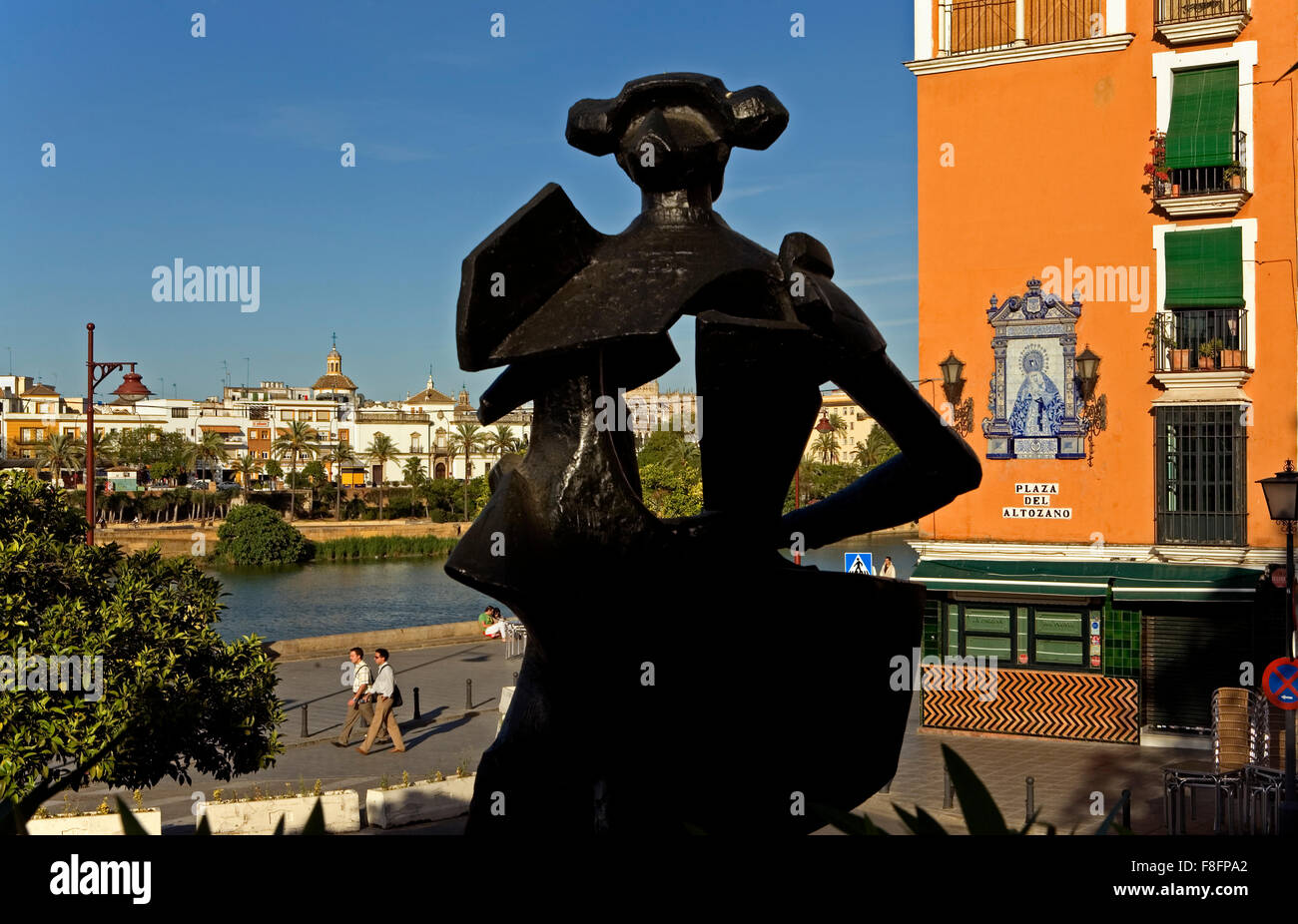Altozano square. Monument to the bullfighter Juan Belmonte. Seville, Andalusia, Spain. Stock Photo