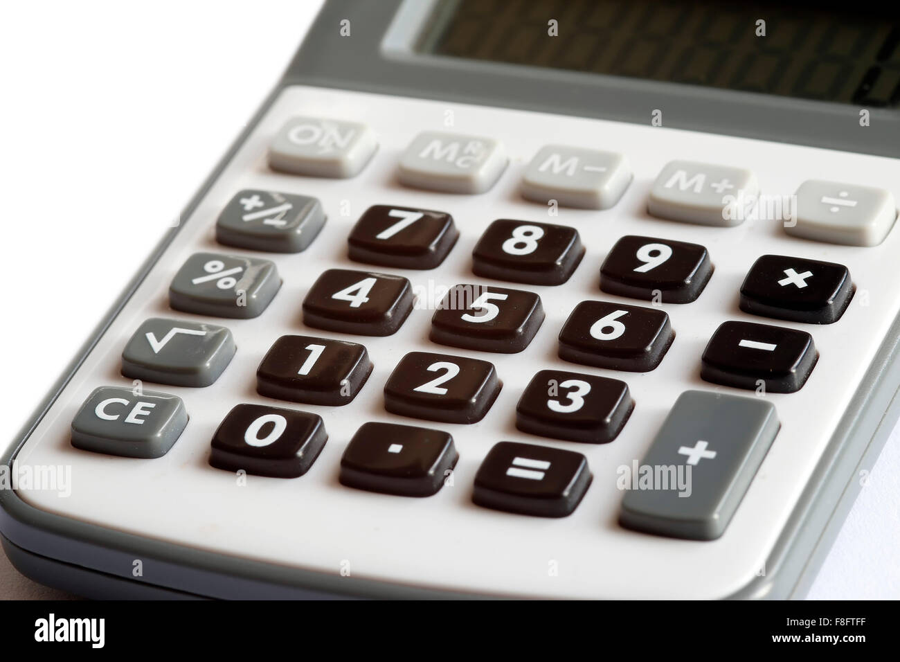 Calculator - counting of the financial position Stock Photo