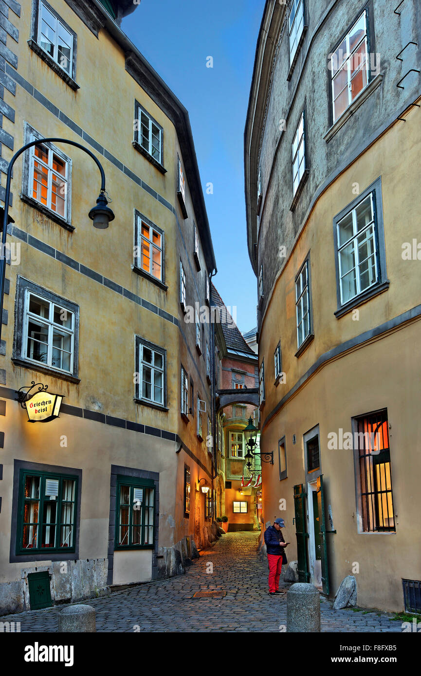 Griechengasse ('Greeks' alley'), Innere Stadt, (Inner City) Vienna, Austria. Stock Photo