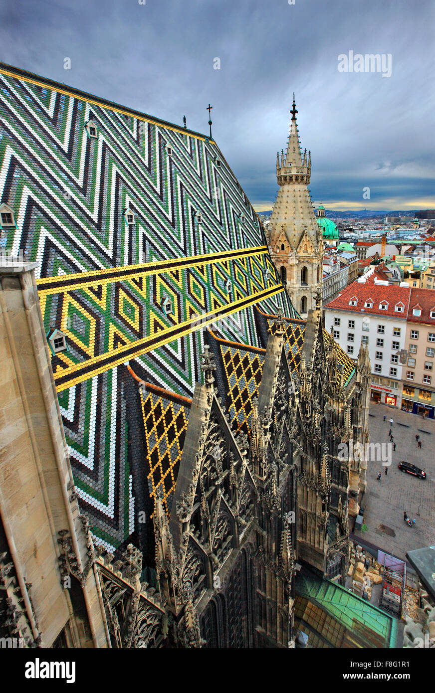 View from the north tower of Stephansdom (St Stephan's Cathedral