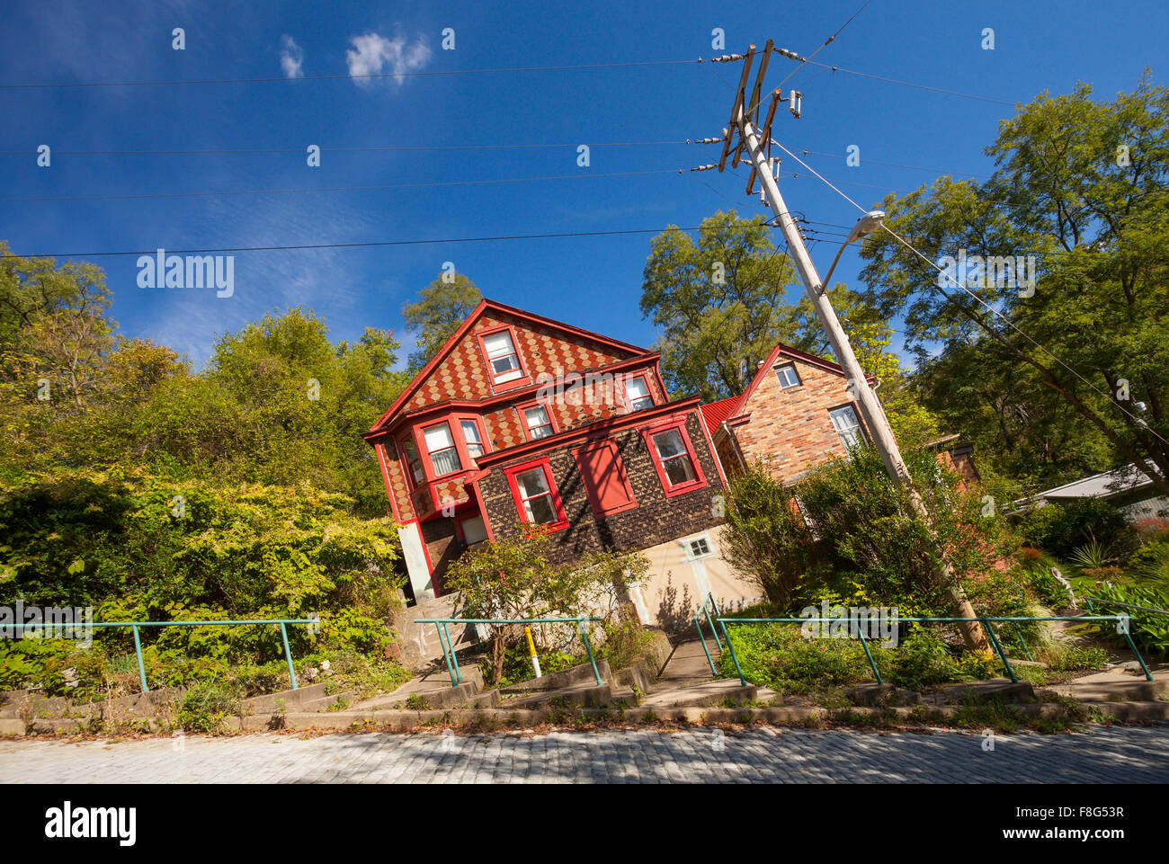 tilted house