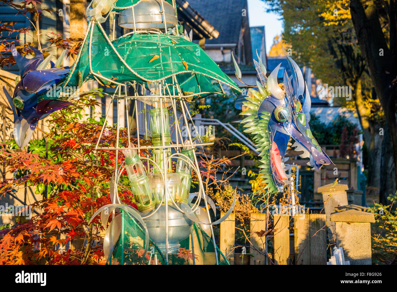 Dragon made from recycled plastic Stock Photo Alamy