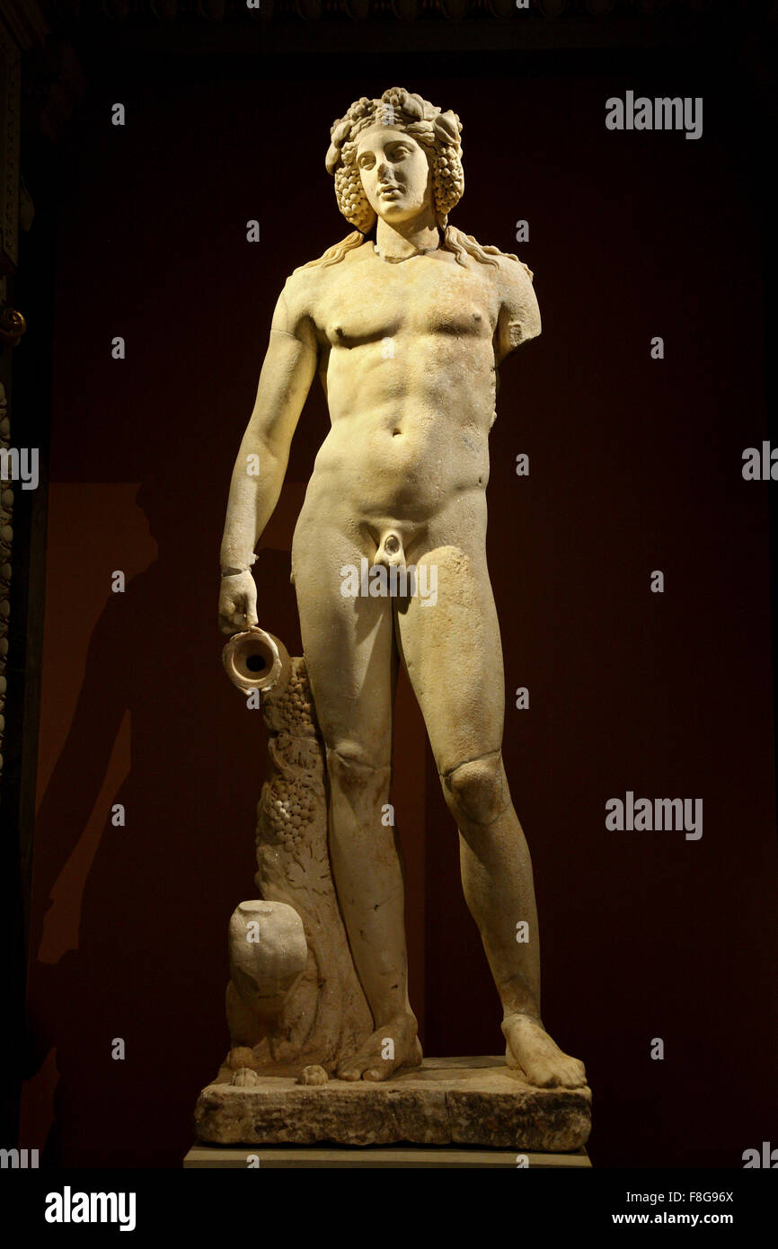 Statue of Dionysus - Bacchus in the Kunsthistorisches Museum ('Art History Museum') in Vienna, Austria. Stock Photo