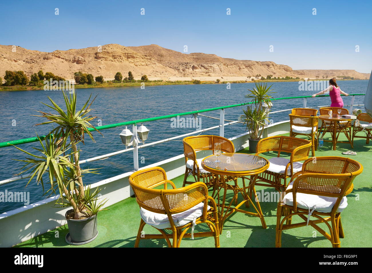 Nile River - cruise on the Nile, Egypt Stock Photo