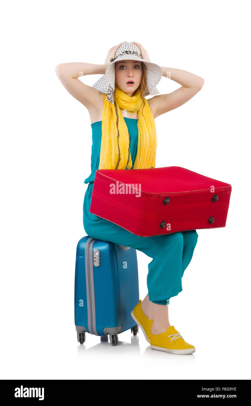 Travelling tourism concept isolated on white Stock Photo - Alamy