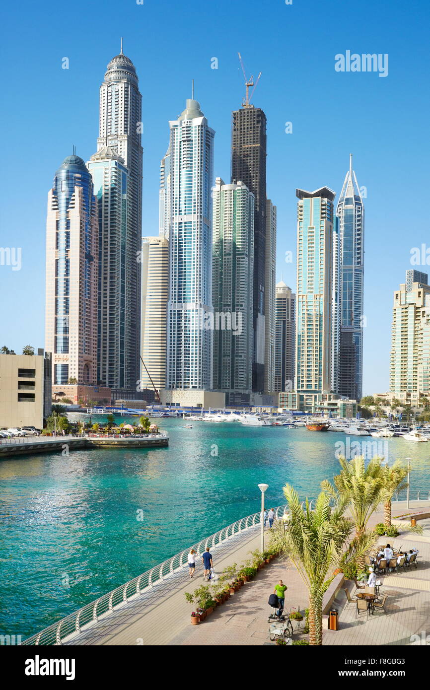 Dubai cityscape - Marina, United Arab Emirates Stock Photo