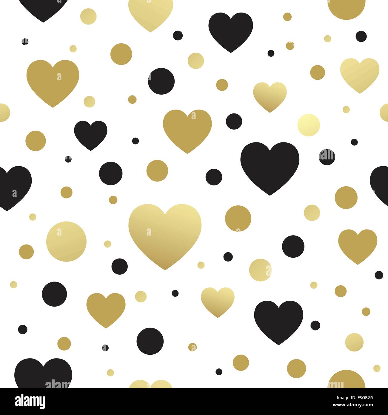 Vector seamless pattern with hearts. Vector illustration Stock Vector ...