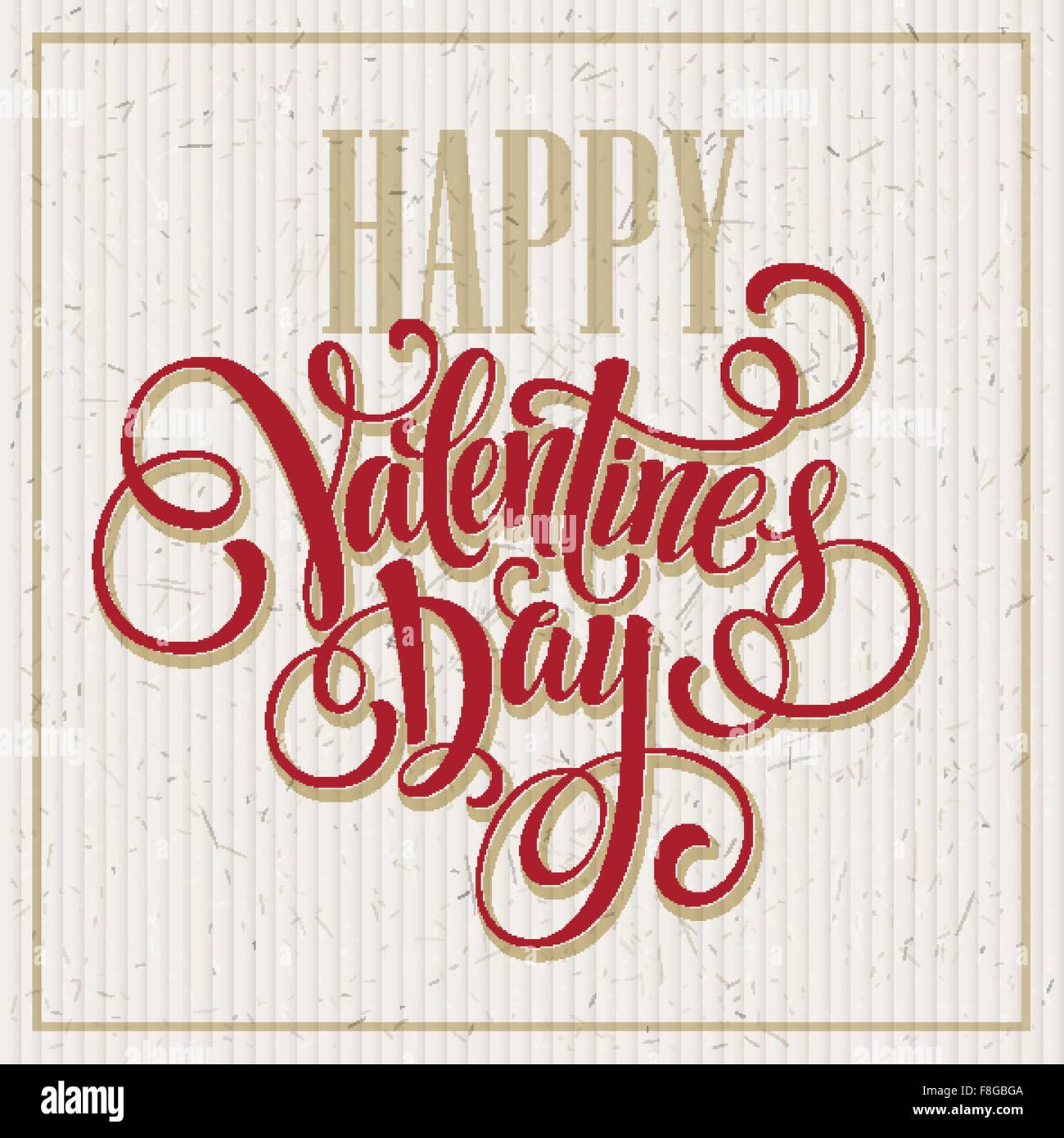 Happy Valentines Day Hand Drawing Lettering design. Vector illustration ...