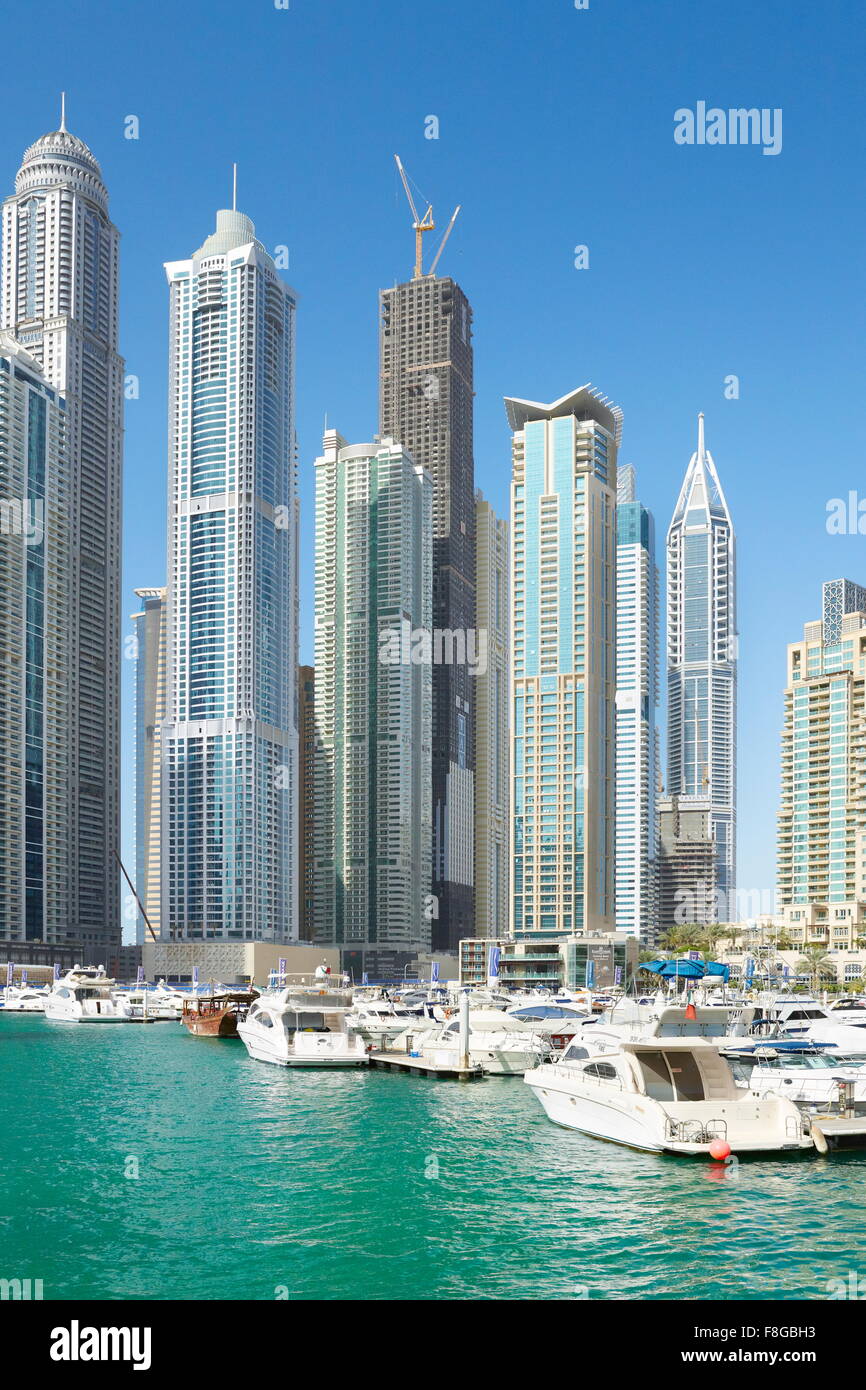 Dubai skyline - Marina, United Arab Emirates Stock Photo